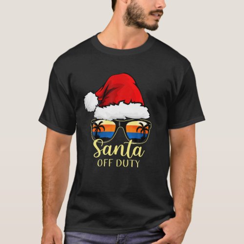 Santa Off Duty Vintage Sunglasses Beach Christmas T_Shirt