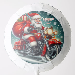Santa on a motorcycle balloon