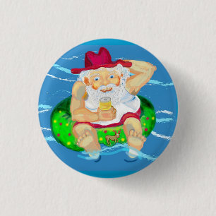 Santa on holidays button