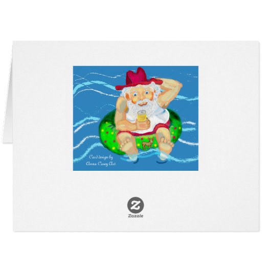 Santa on holidays in Australia (Back Horizontal)