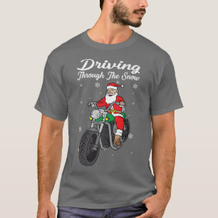Santa On Motorcycle Santa Claus Riding Motorcycle  T-Shirt