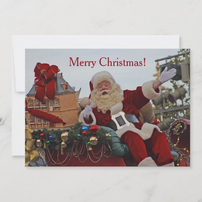 Santa on Parade Flat Card (Front)