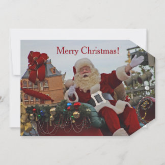 Santa on Parade Flat Card
