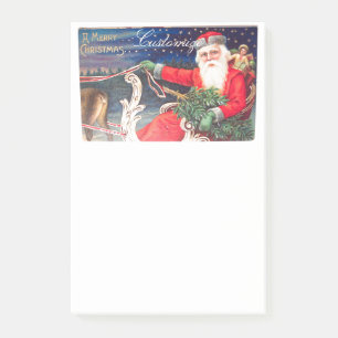 Santa on sleigh Thunder_Cove vintage Post-it Notes