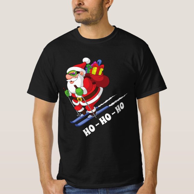 Santa On Snowboard, Ugly Christmas For Skaters, T-Shirt (Front)