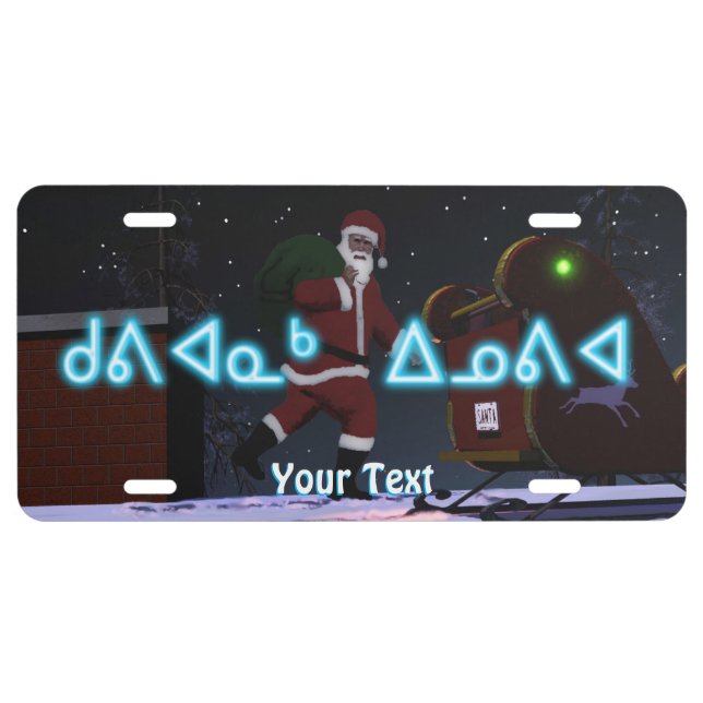 Santa On The Roof - Kuvianak Innovia License Plate (Front)