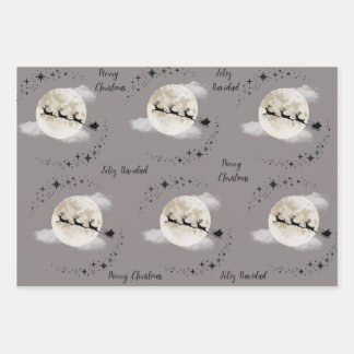 SANTA ON XMAS DAY WRAPPING PAPER SHEETS