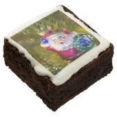 Santa Ornament Chocolate Brownie (Angled)