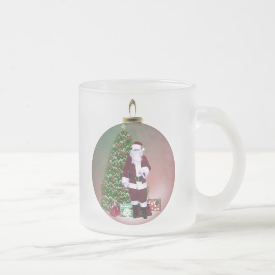 Santa Ornament Frosted Mug