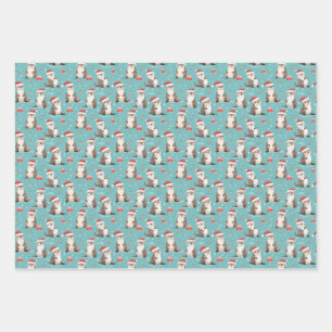 Santa Otter Christmas Wrapping Paper