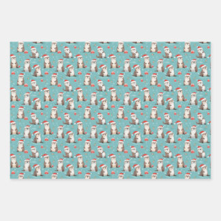 Santa Otter Christmas Wrapping Paper