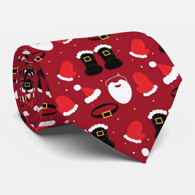 Santa Outfit Novelty Christmas Neck Tie (Rolled)