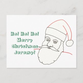 Santa Outline Coloring Personalized Postcards