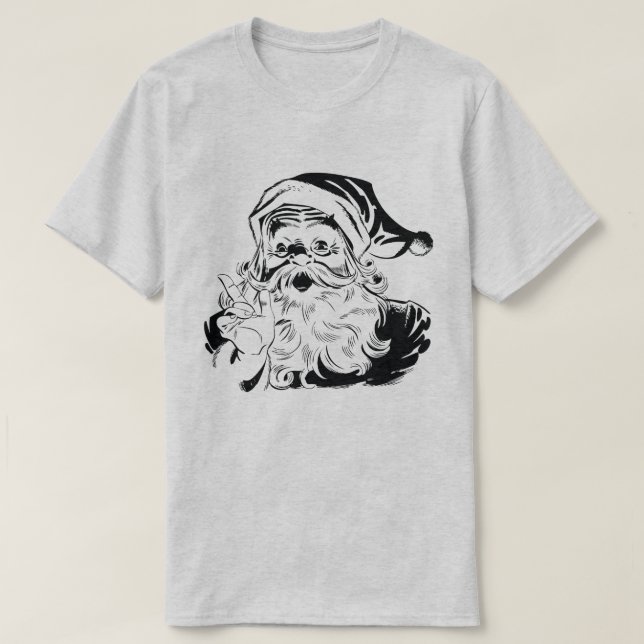 Santa Outline T-Shirt (Design Front)