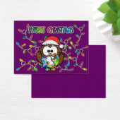 Santa owl & Christmas lights (Desk)