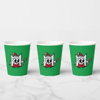 Santa Owl Christmas Paper Cup (with Ollie the Owl)