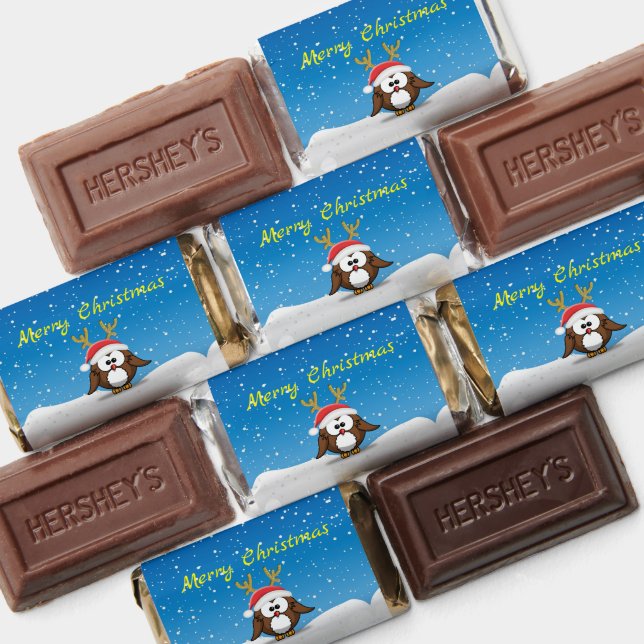 Santa owl  hershey's miniatures (Assorted)