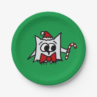 Santa Owl Paper Plate (with Ollie the Owl)