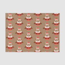 Santa Owl Tissue Paper