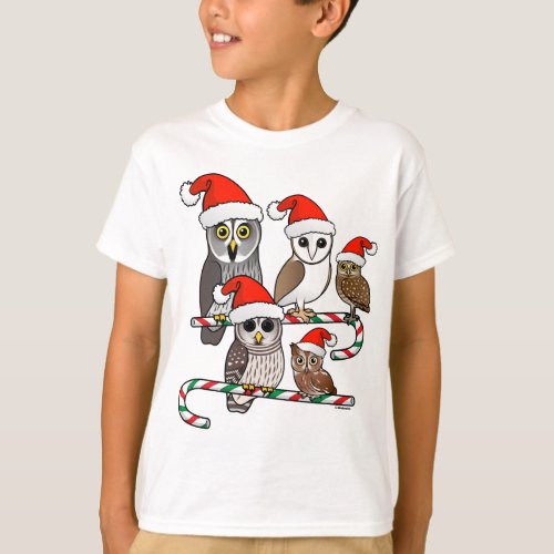 Santa Owls T_Shirt