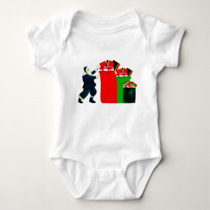 Santa Packing Gift Sacks T-Shirt Baby Bodysuit