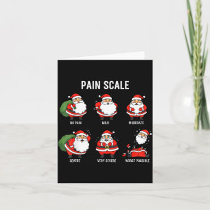Santa Pain Scale Funny Christmas Design For Nurse Card