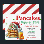 Santa Pancakes & Pajamas Christmas PJ's Party  Invitation<br><div class="desc">Customize for any event</div>