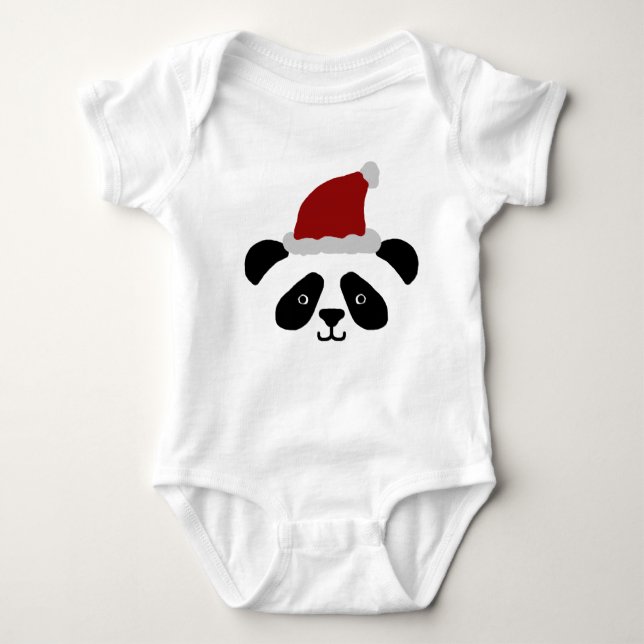 Santa Panda Baby Romper (Front)