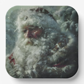 Santa Paper Plates