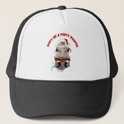Santa Party Pooper Funny Christmas Hat