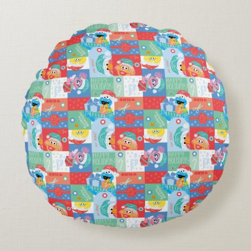 Santa Pattern Round Pillow