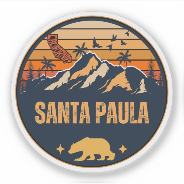 Santa Paula, California Sticker (Front)