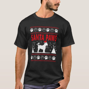 Santa Paw Goldendoodle Dog Merry Christmas Funny P T-Shirt