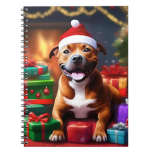 "Santa Paws: A Staffy’s Festive Surprise" Notebook