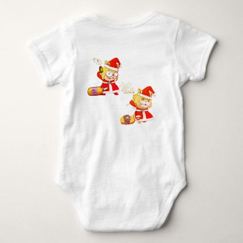 Santa Paws Adorable Cat in Costume Holiday Tee