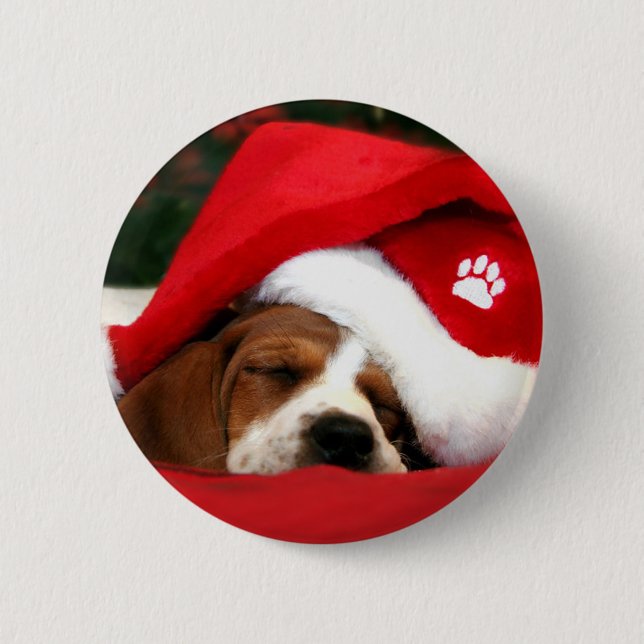 Santa Paws Button (Front)