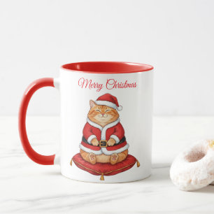 Santa Paws Cat Christmas Coffee Mug