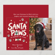 Santa Paws Christmas Dog Photo