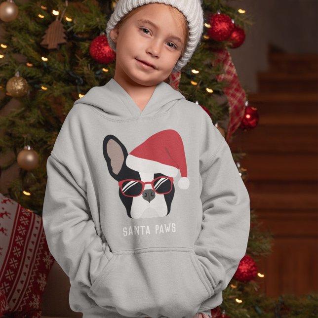 Santa Paws Christmas French Bulldog Hoodie (Creator Uploaded)