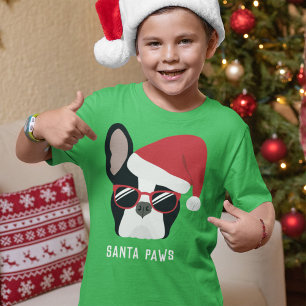 Santa Paws Christmas French Bulldog T-Shirt