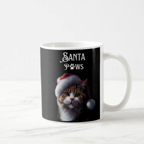Santa Paws Christmas Time  Cat  Coffee Mug