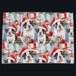 Santa Paws Christmas Wrap Frenchie Edition Large Gift Bag<br><div class="desc">Get ready for a festive Frenchie fiesta with our "Santa Paws Christmas Gift Bags" collection. These charming gift bags showcase lovable French Bulldog puppies wearing Santa hats,  spreading holiday cheer one gift at a time. Wrap your presents with adorable Frenchie style and make this season merrier than ever.</div>