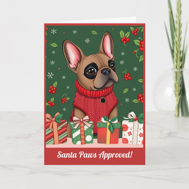 Santa Paws Coming Holiday Card (Front)