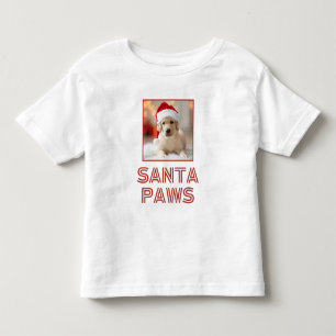 Santa Paws - Custom Photo Dog lover Christmas Toddler T-shirt