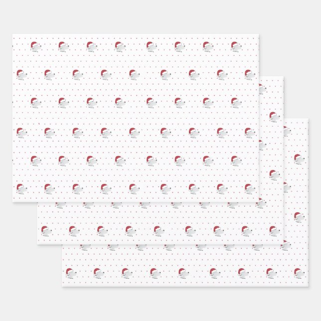 Santa Paws - Cute Dog Theme Christmas Wrapping Paper Sheets (Set)