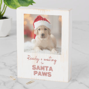 Santa Paws dog lover Christmas Gift Wooden Box Sign