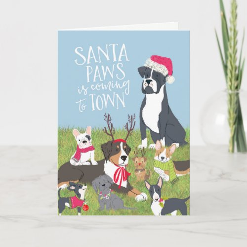 Santa Paws Dog_Themed Christmas Card