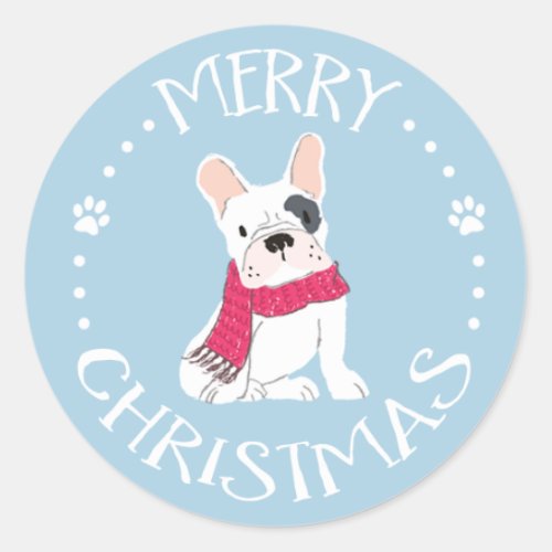 Santa Paws _ Dog_Themed Christmas Classic Round Sticker