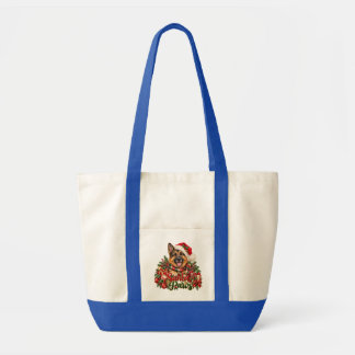 Santa Paws German Shepherd Christmas Tote Bag