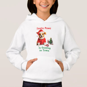 Santa Paws is Coming to Town Festive Pet Hoodie